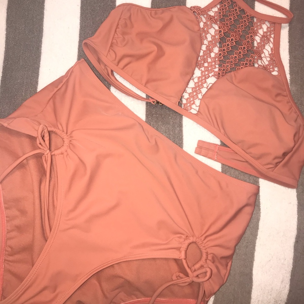 Gianni Bini Coral High-Waisted Bikini